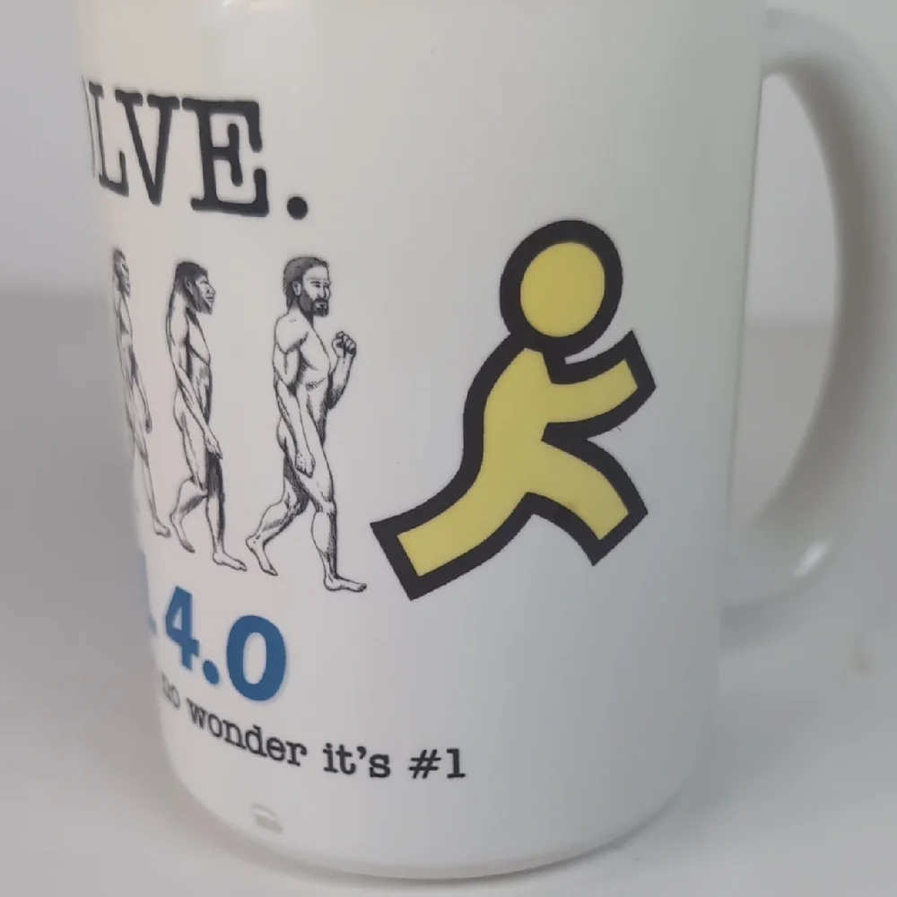 White AOL 4.0 Y2K Mug